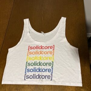 Solid White Rainbow Tank Top